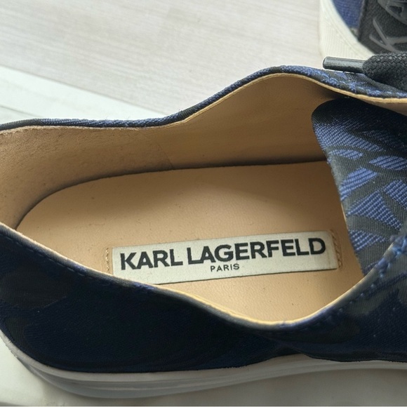 Karl Lagerfeld Black and Blue Sneakers with Sleek Design - Picture 6 of 7